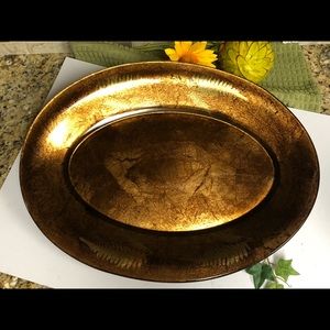 Bombay retro Glass hand painted Platter